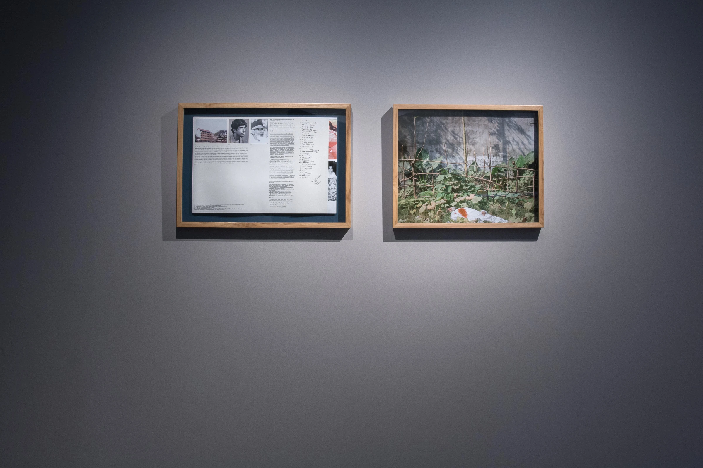 Combine (Absence) and Photograph (Absence) installed together