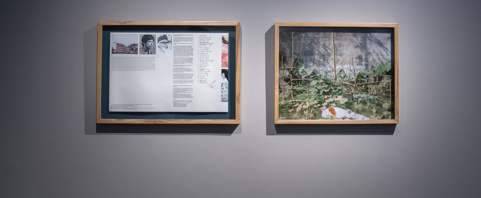 Composite display of photographs and combines