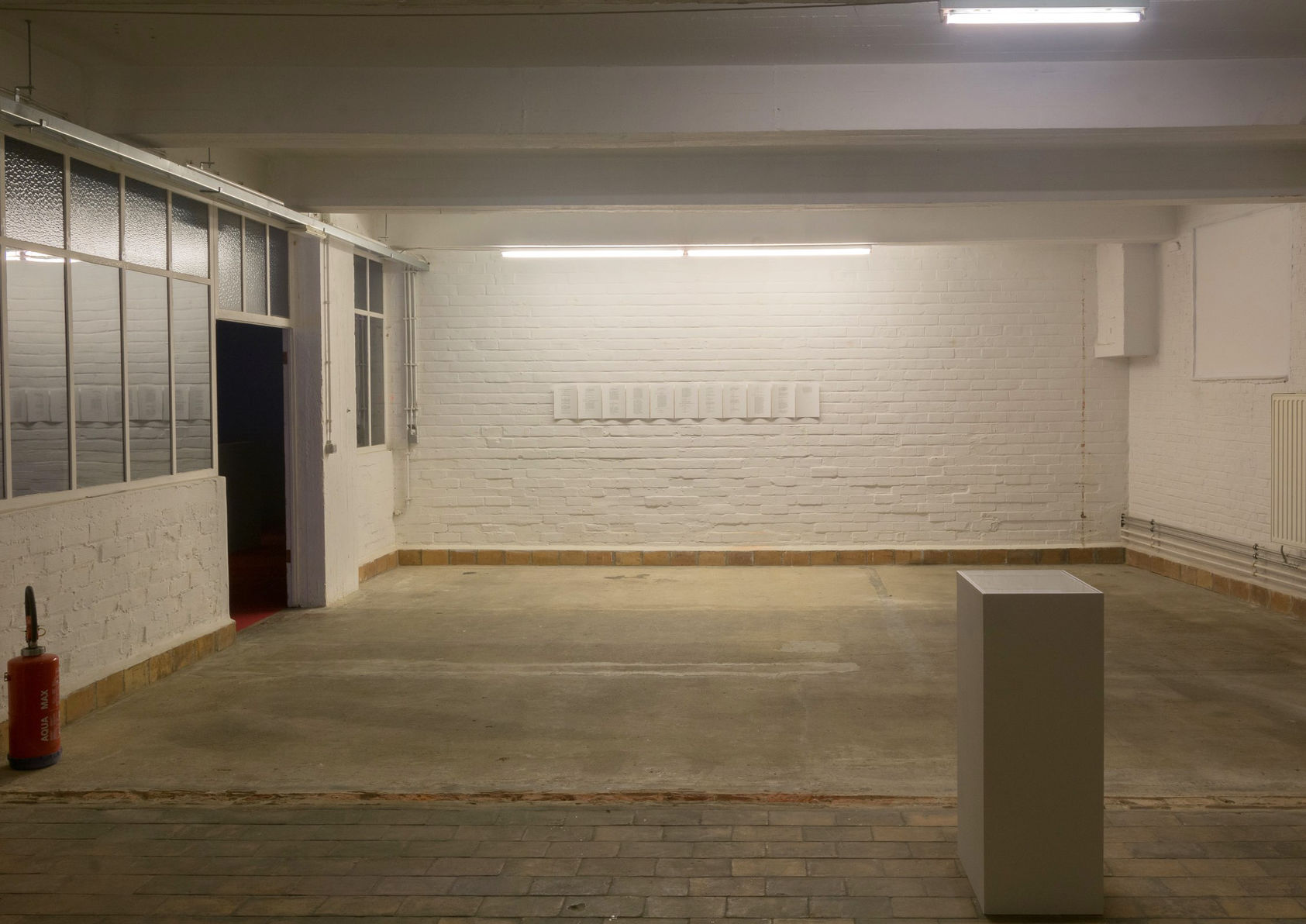 Script and contract installed on a wall