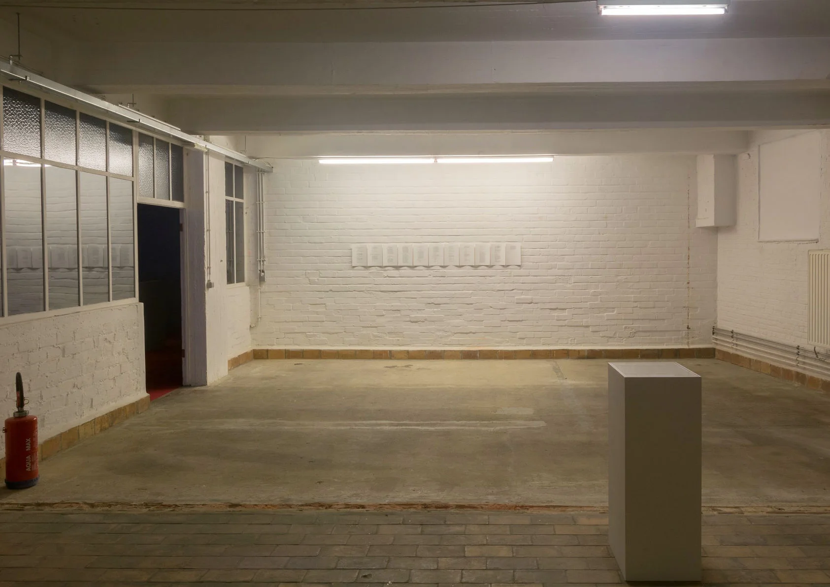 Script and contract installed on a wall