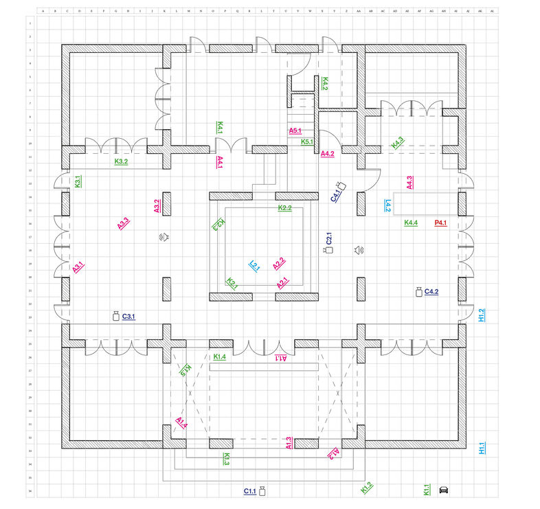 Floor plan and camera transitions for Faydabad To-Let