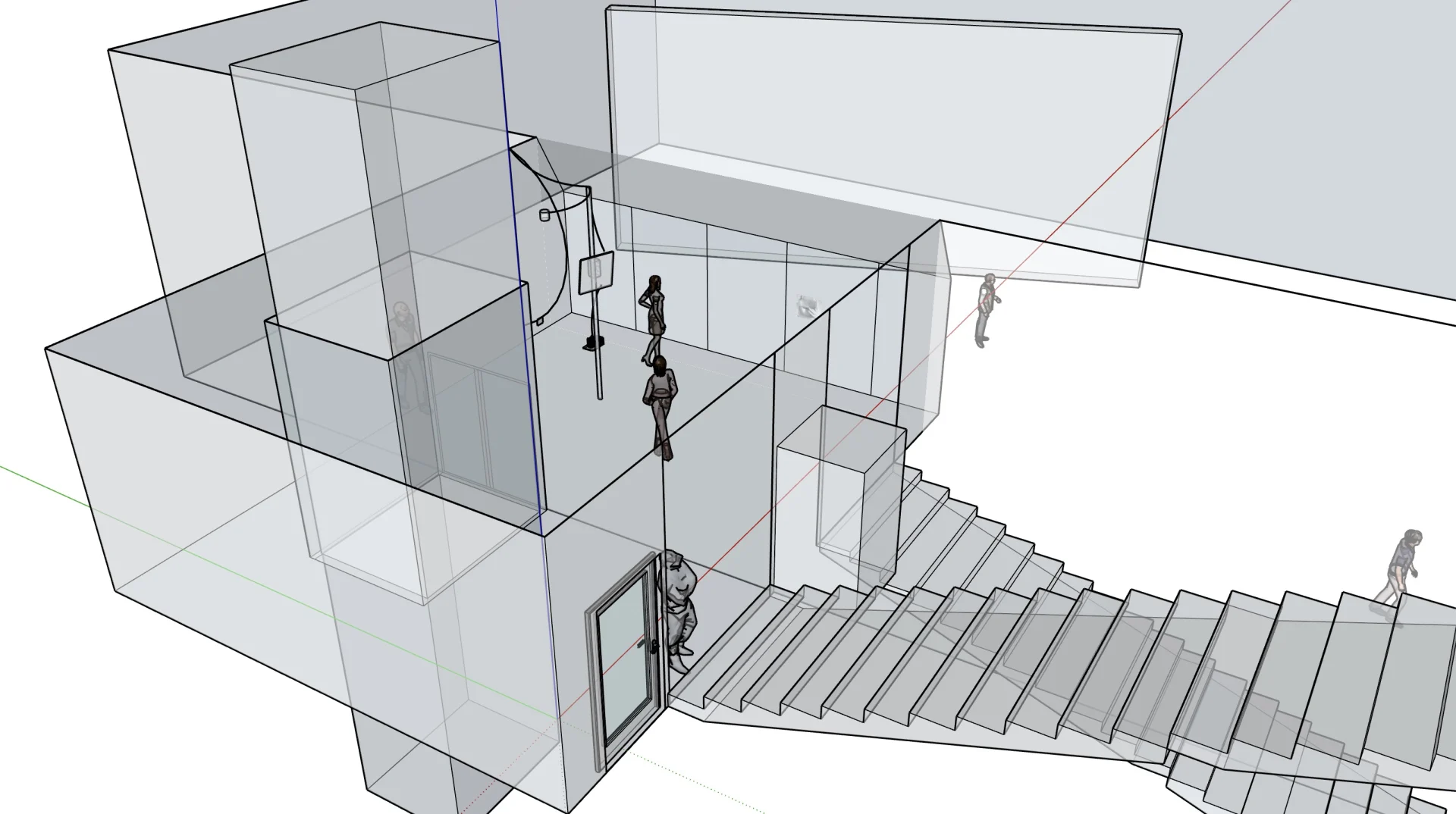 SketchUp overview of the Iddddd installation at Museum Hof van Busleyden