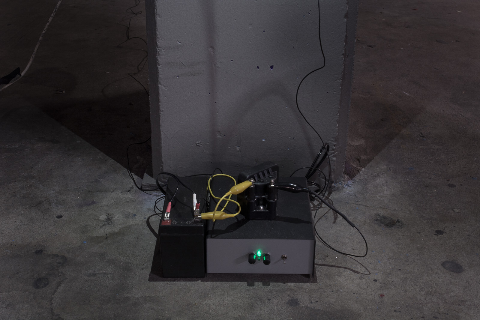 Electrical machine and components installed on the car park floor