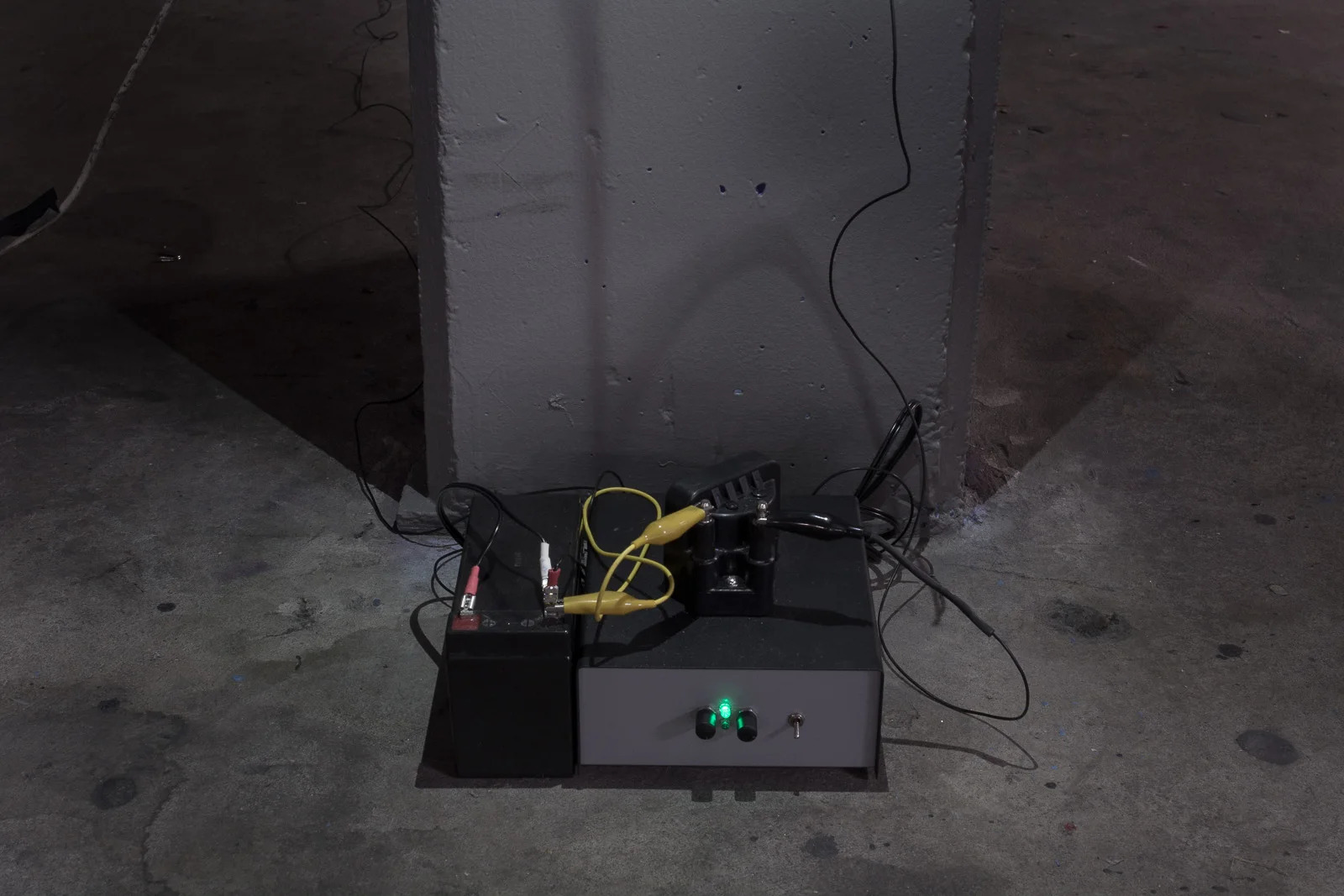 Electrical machine and components installed on the car park floor