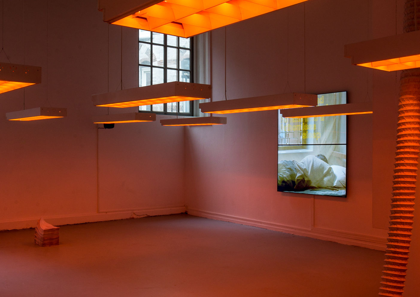 Installation view of Echo, Saturn—Prologue