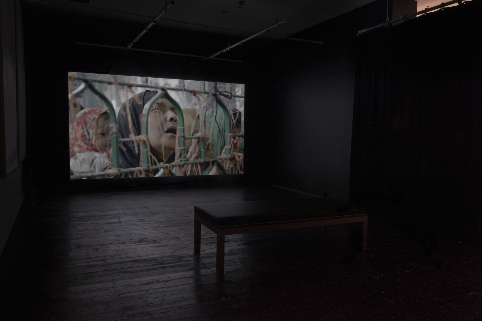 Installation view of Torsions I and II at 4A